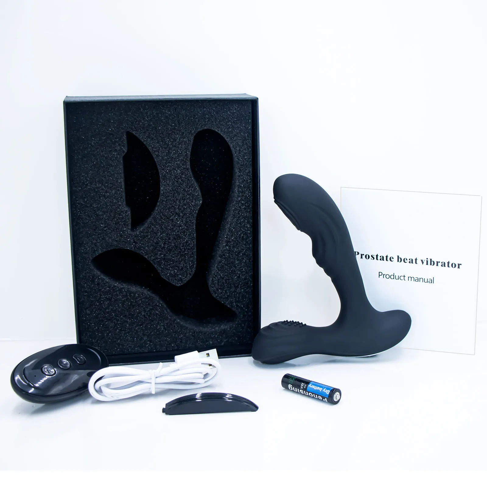 Multiple vibration speeds and triple‑tap patting modes with wireless remote control display