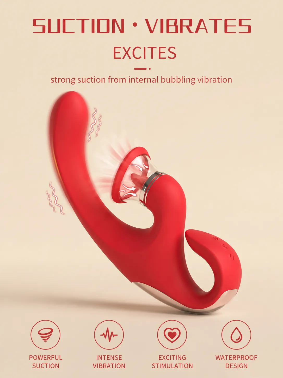 Air‑pulse suction and licking‑tip function overview